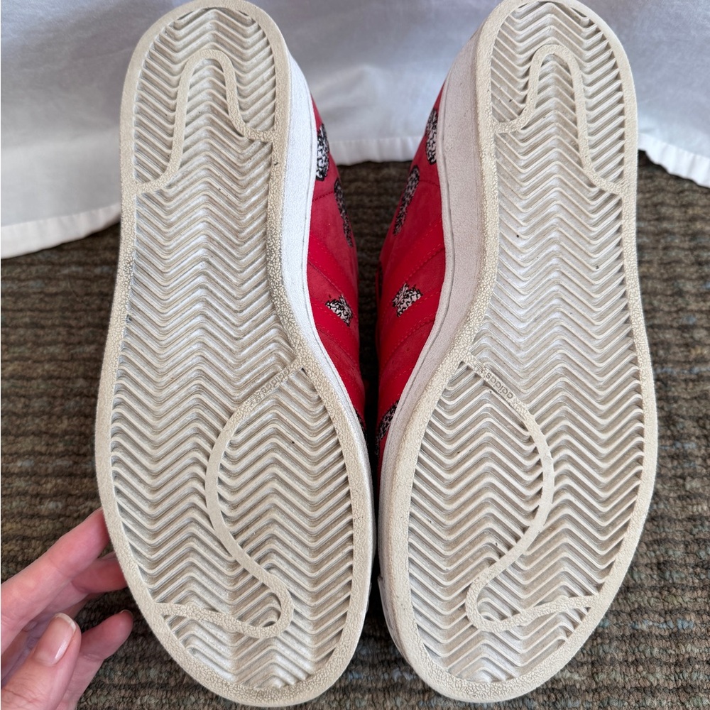 Adidas x The Farm Company Red Superstar Sneakers with Pineapple Design - Picture 5 of 10